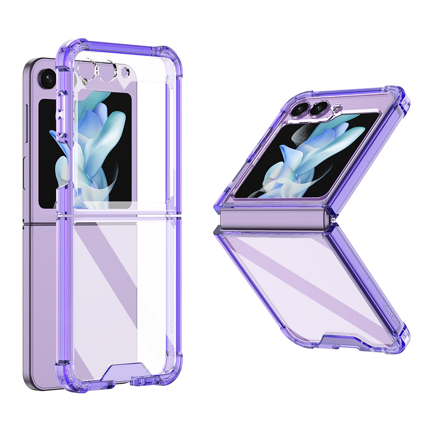 GKK pro Samsung Galaxy Z Flip5 5G průhledné pouzdro na telefon Měkký kryt airbagu TPU proti pádu GKK pro Samsung Galaxy Z Flip5 5G průhledné pouzdro na telefon Měkký kryt airbagu TPU proti pádu